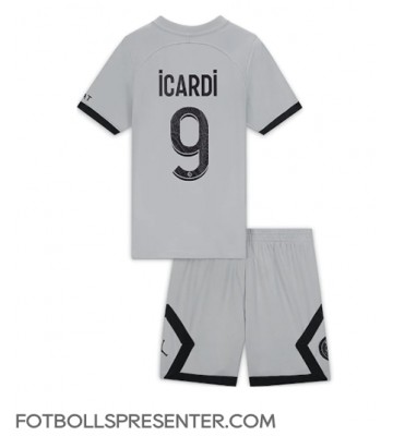Paris Saint-Germain Mauro Icardi #9 Bortatröja Barn 2022-23 Kortärmad (+ korta byxor)